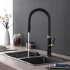 Gowo Water Black Mixer صنبور مطبخ ذهبي غير لامع بسعر رائع