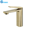 لون ذهبي مرحاض نحاسي مادة فاخرة أسلوب Kaiping City Basin Faucet